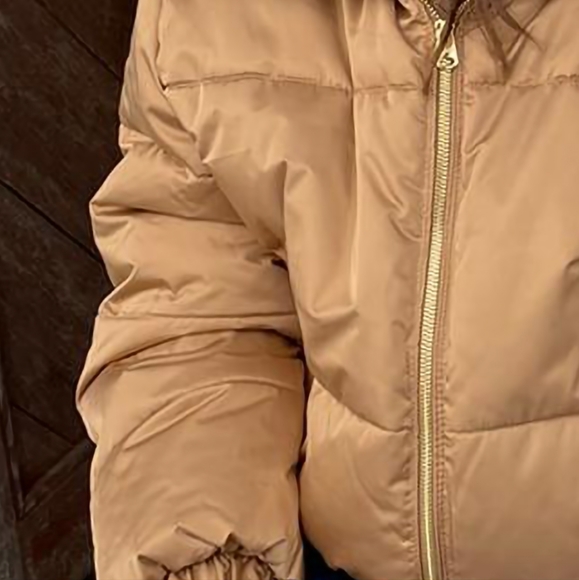 NWT Abercrombie & Fitch ultra mini utility puffer jacket brown - Picture 8 of 8